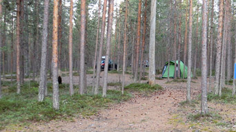 Auf dem Zeltplatz im Oulanka Nationalpark