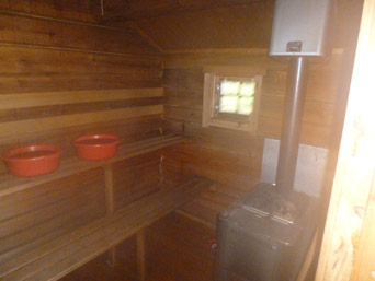 Die Sauna von Innen